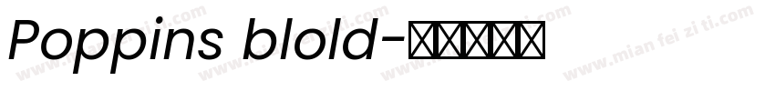 Poppins blold字体转换